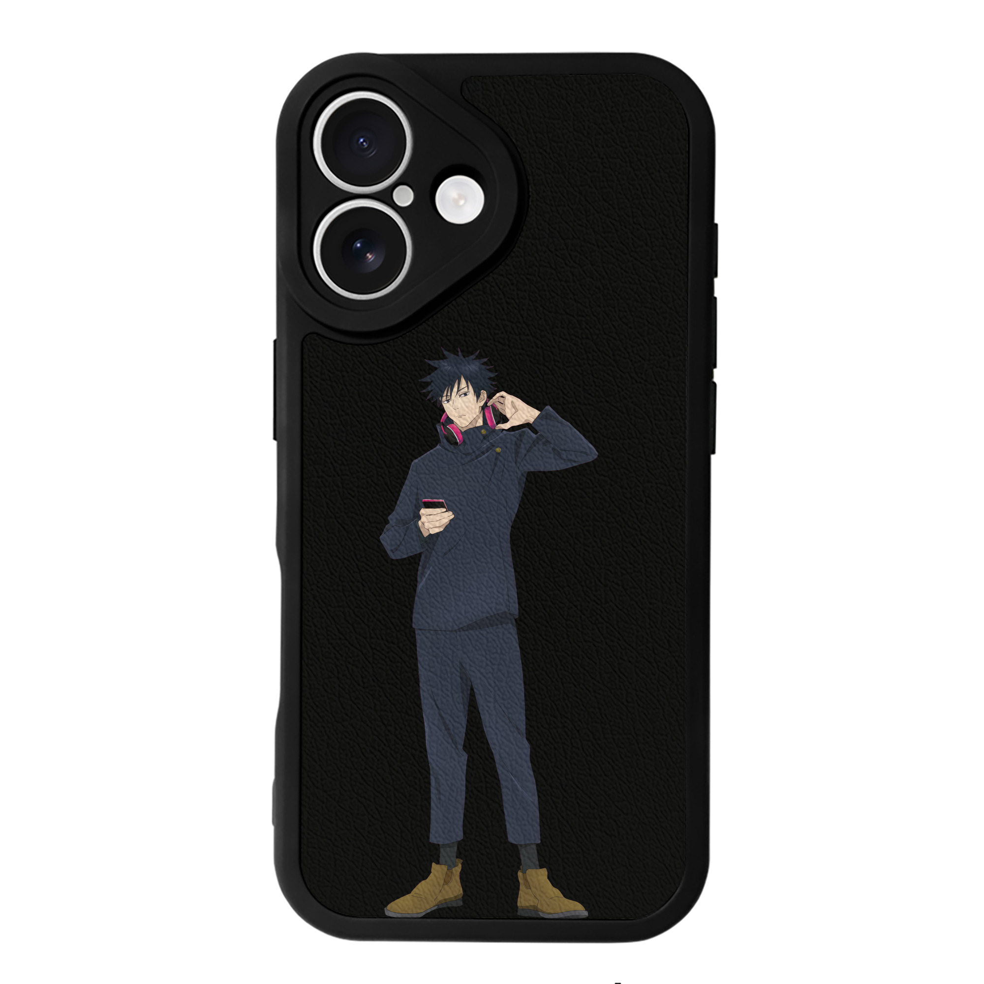 （画像用） 呪術廻戦 Jujutsu Kaisen 【iPhone 16シリーズ対応】シリコンスマホケース（レザー調） 材質：シリコン